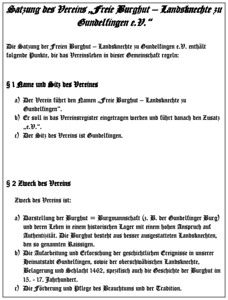 Satzung